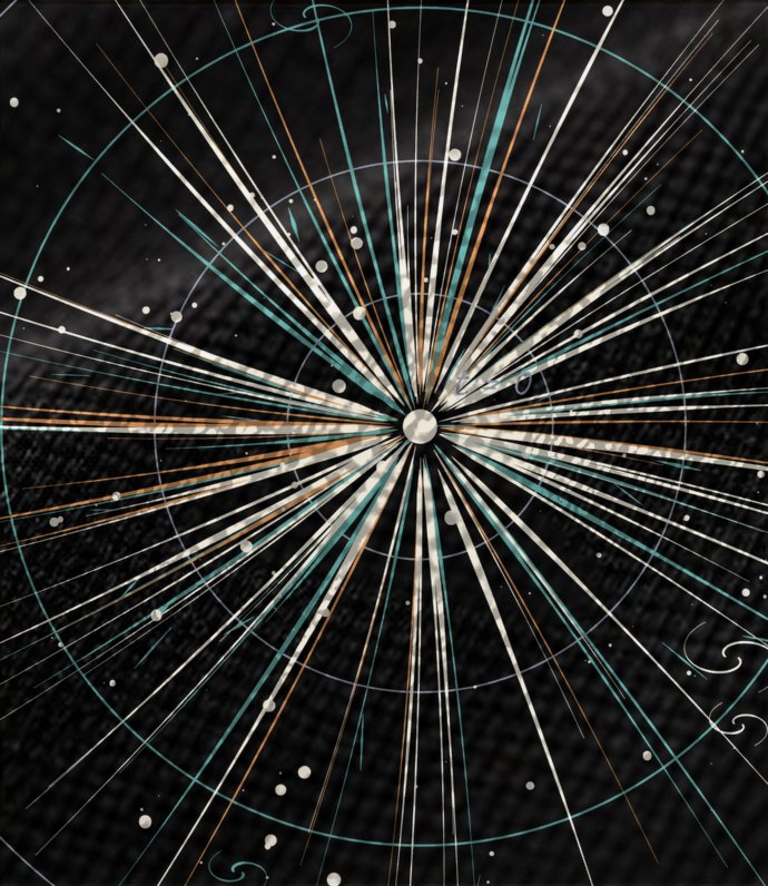 Big Bang 12, Print-Detail, Schwarz