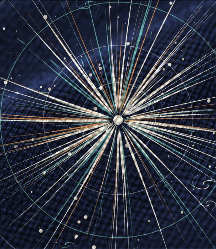 Big Bang 12, Print-Detail, Deep Navy