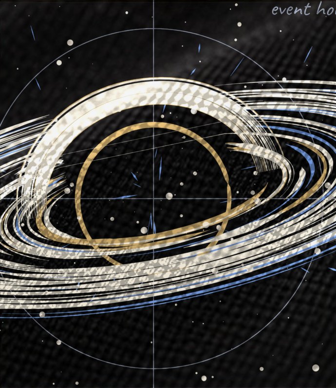 Black Hole 02, Print-Detail, Schwarz
