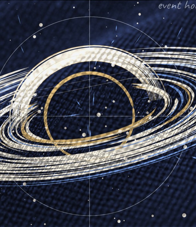 Black Hole 02, Print-Detail, Deep Navy