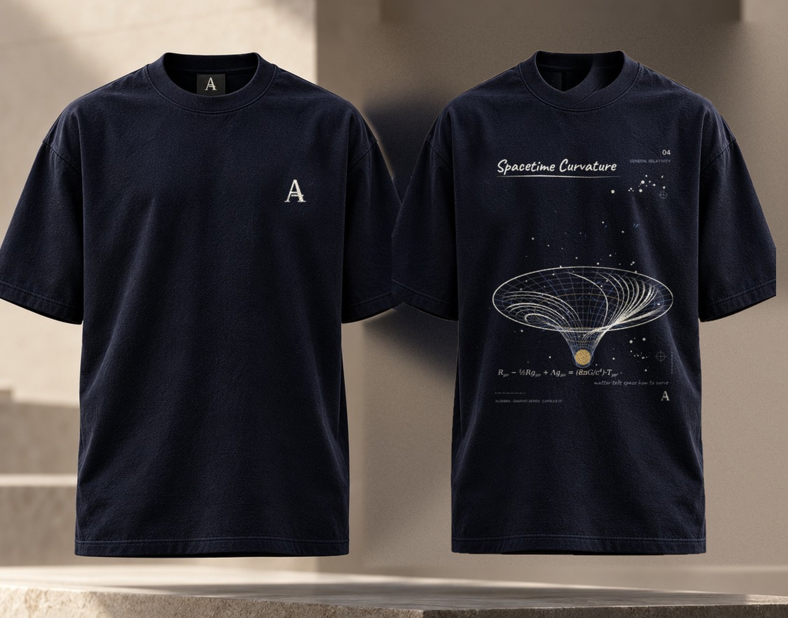 Curvature 04, Deep Navy: Vorderseite / Rückseite