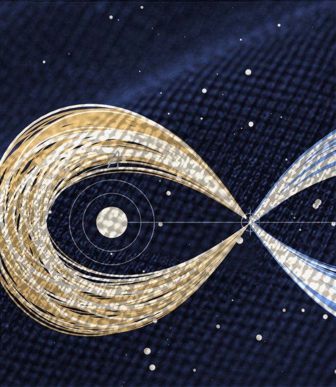 Entanglement 03, Print-Detail, Deep Navy