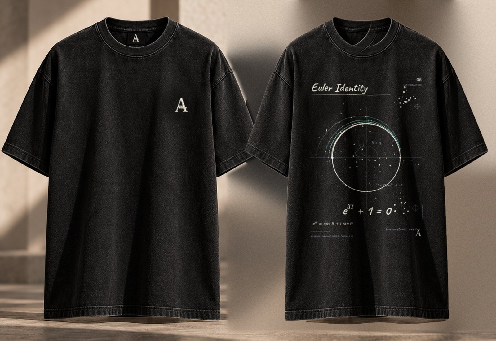 Euler 06, Schwarz: Vorderseite / Rückseite