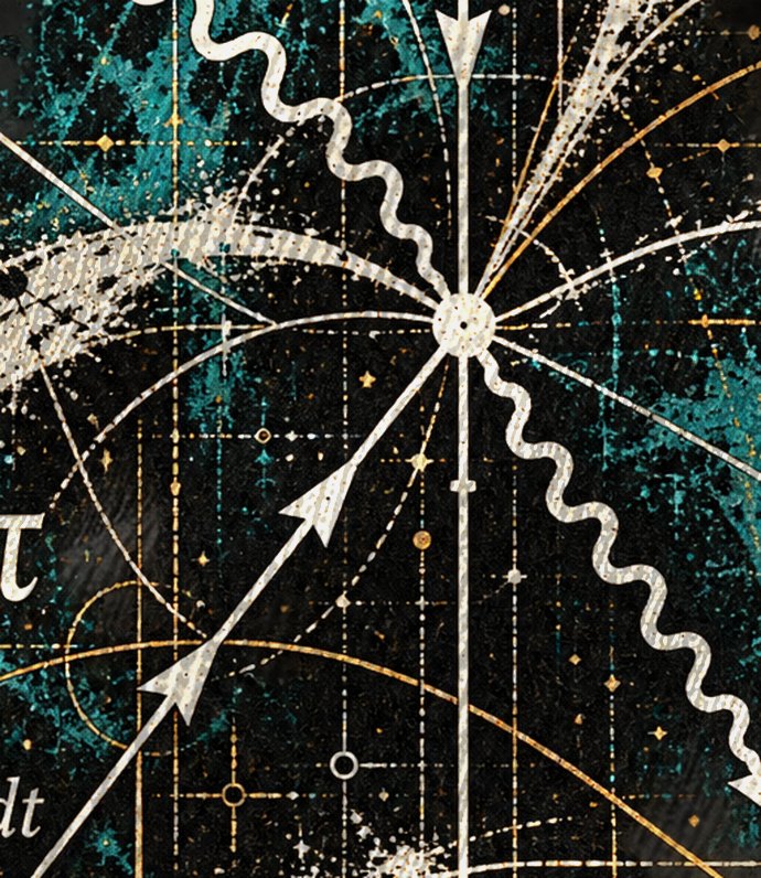 Feynman 13, Print detail, Black