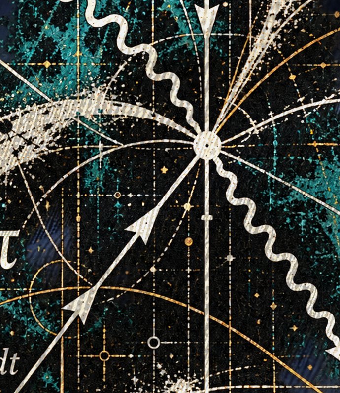 Feynman 13, Print detail, Deep Navy