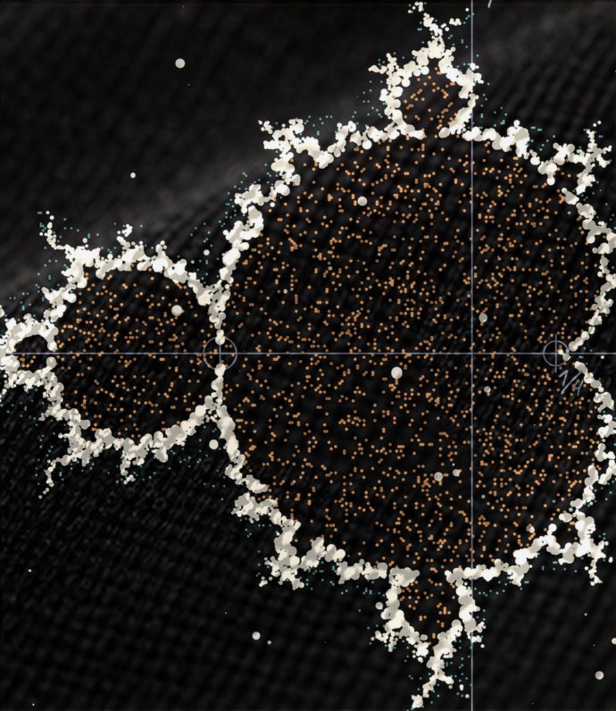 Mandelbrot 09, Print-Detail, Schwarz