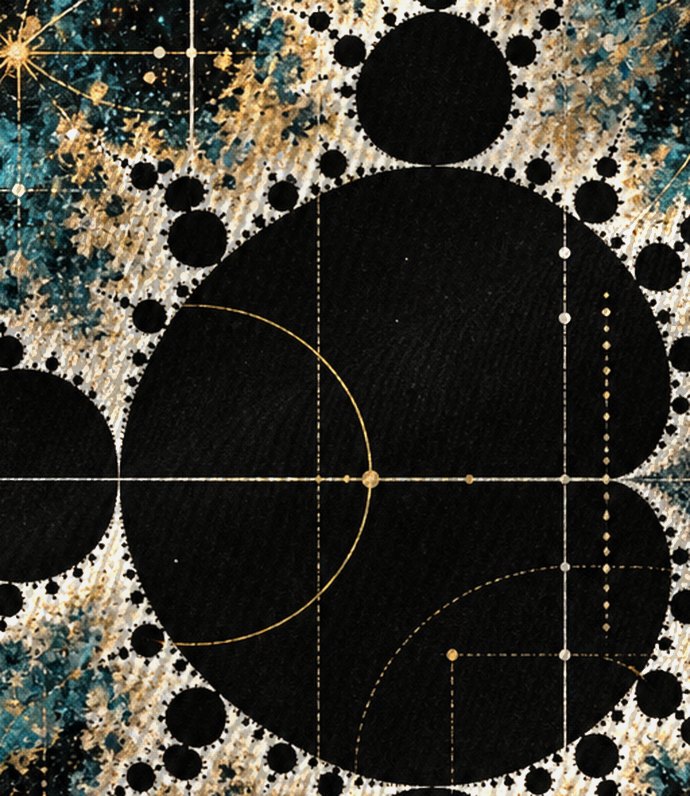 Mandelbrot 09, Print-Detail, Schwarz