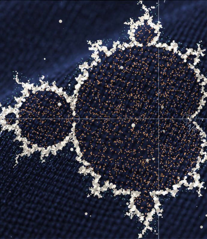 Mandelbrot 09, Print-Detail, Deep Navy