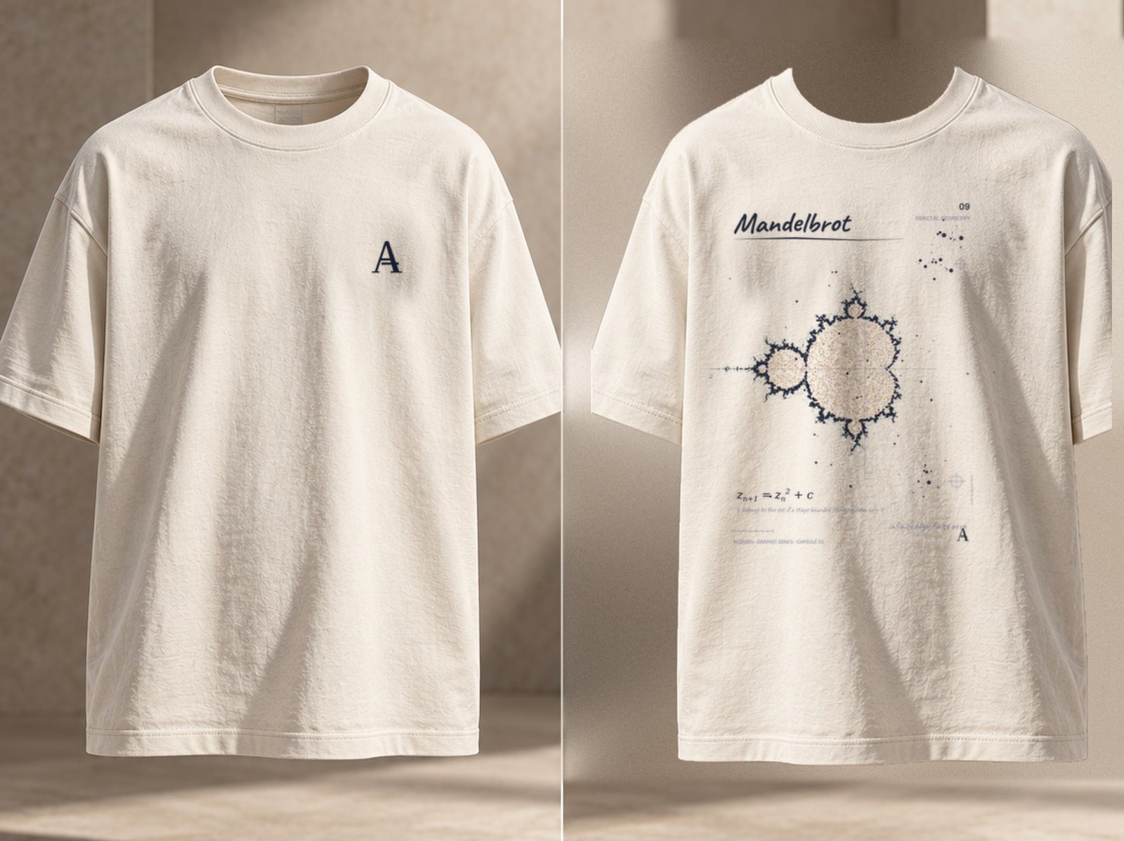 Mandelbrot 09, Ivory: Vorderseite / Rückseite