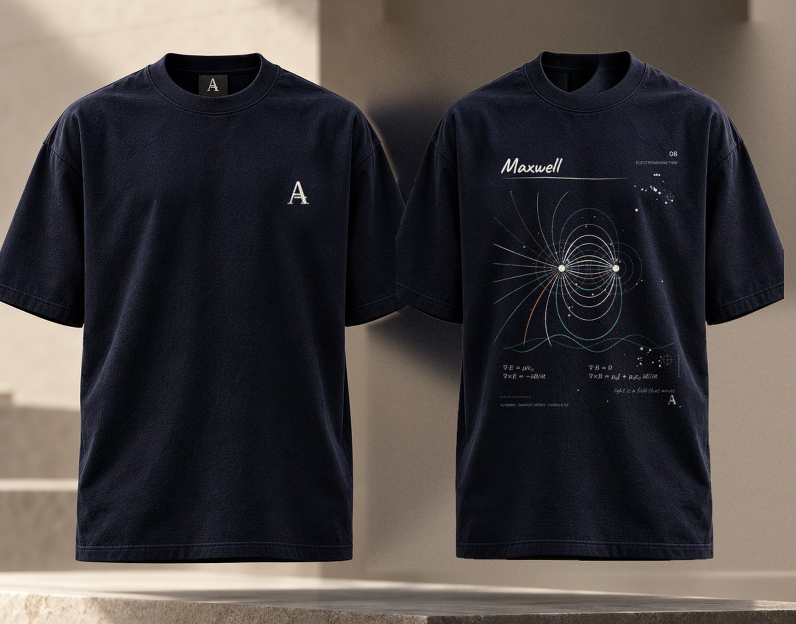 Maxwell 08, Deep Navy: Vorderseite / Rückseite