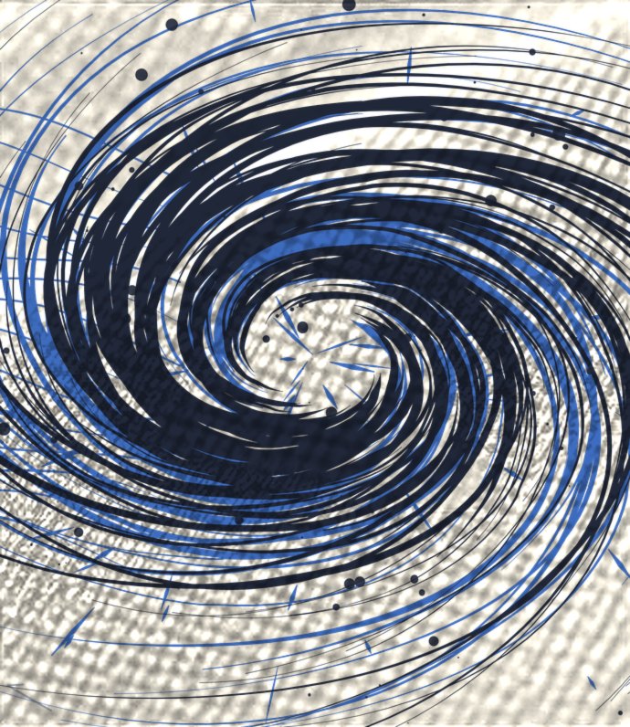 Navier–Stokes 01, Print-Detail, Ivory