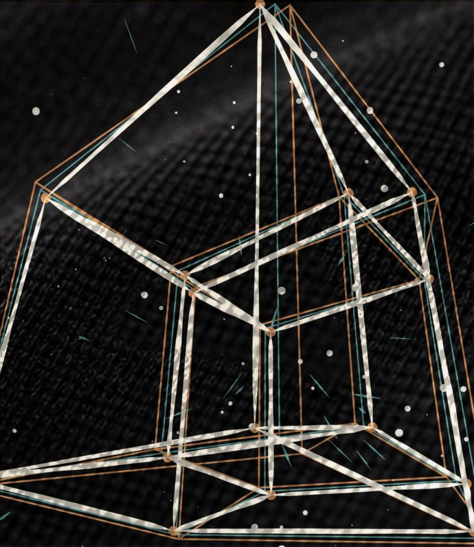 Tesseract 10, Print-Detail, Schwarz