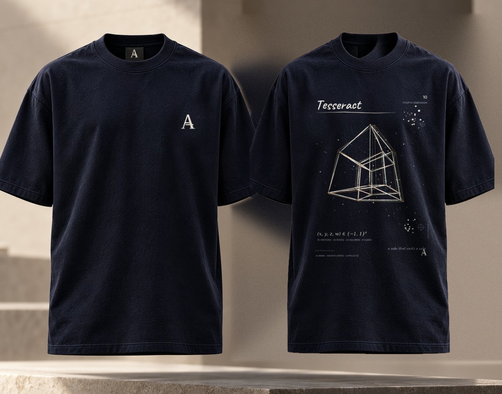 Tesseract 10, Deep Navy: Vorderseite / Rückseite